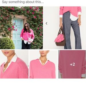 NWT Brochu Walker The Looker Layered oversized Sweater Cashmere wool XS S